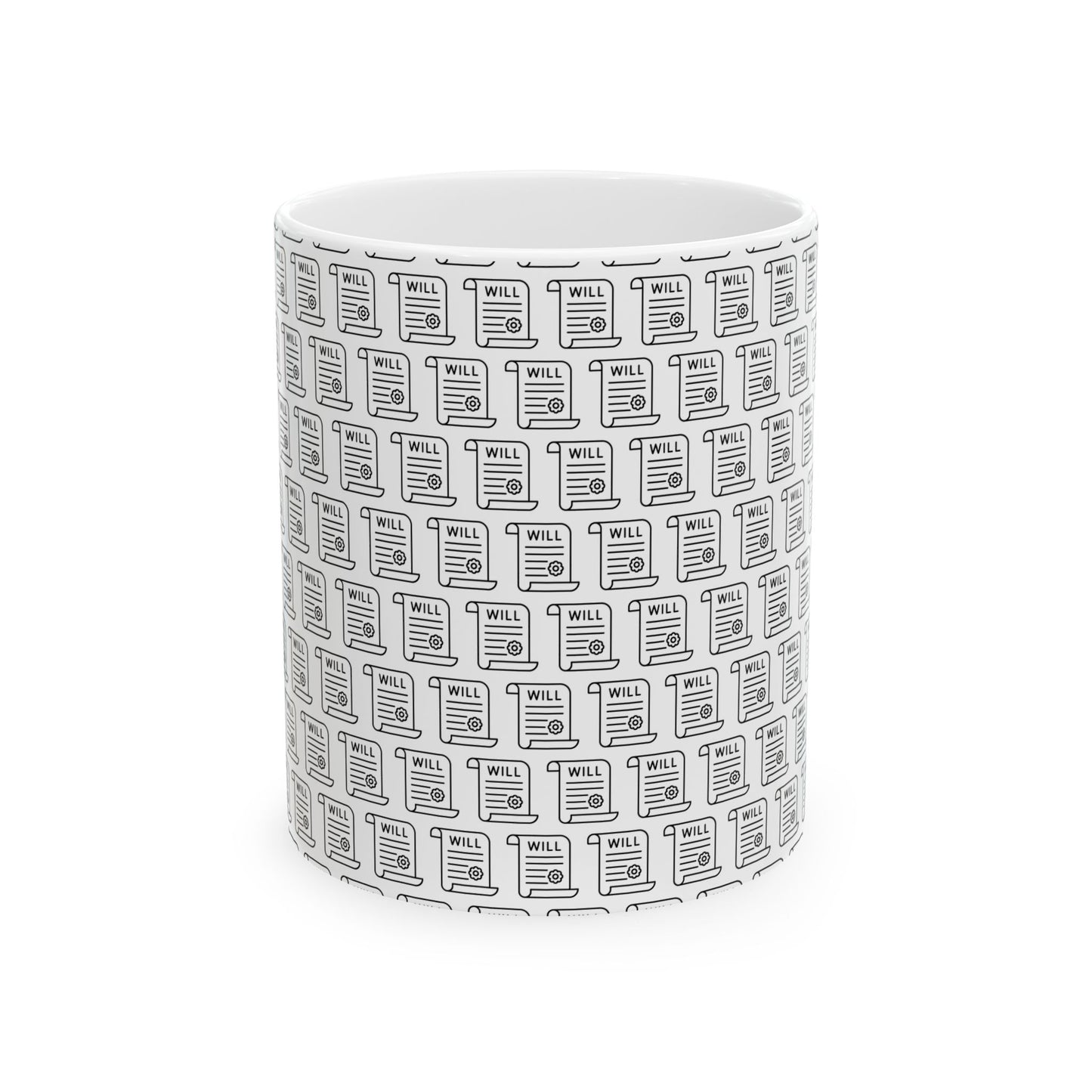 Repeating Will Logo Estate Planning Lawyer Mug