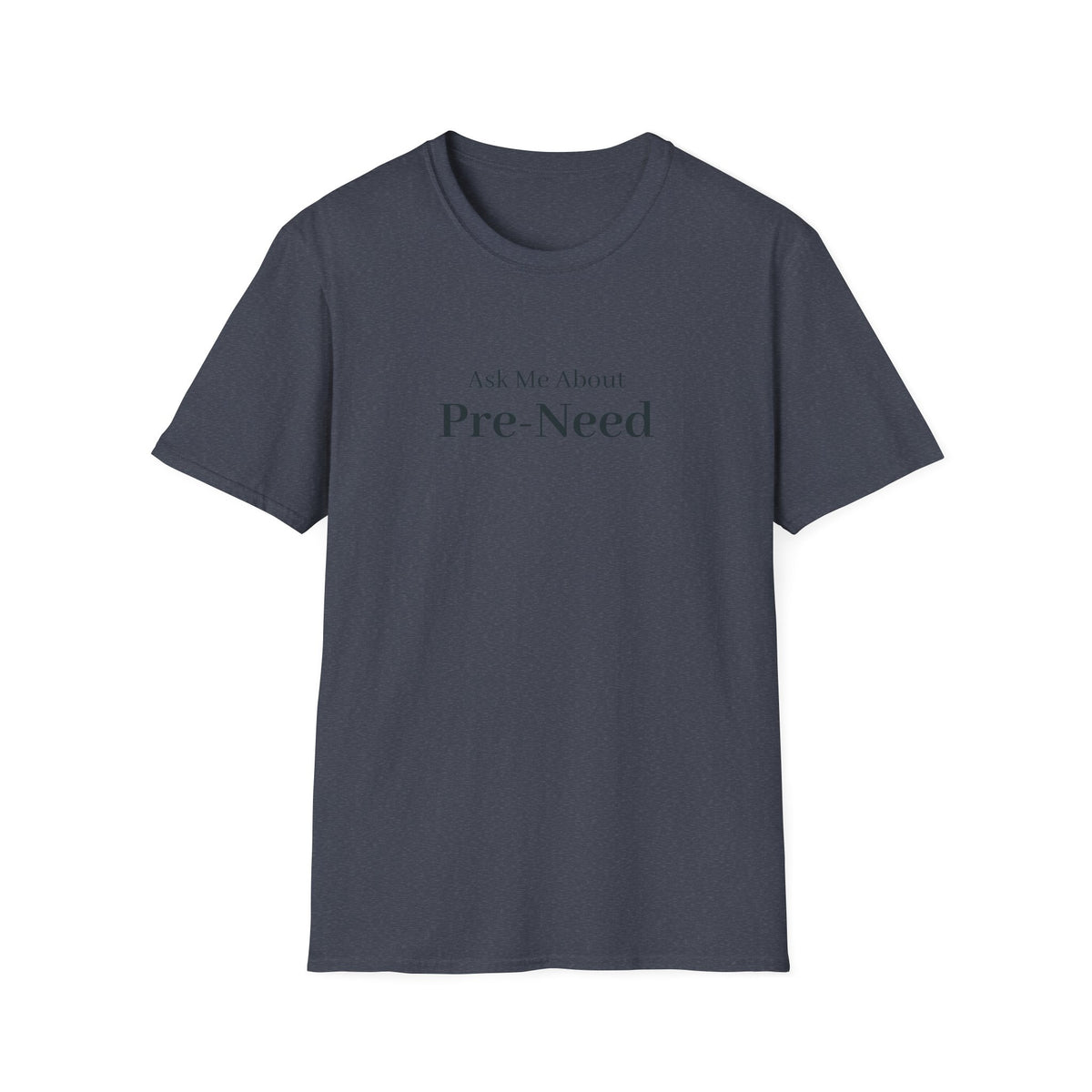 Heather Navy t-shirt, front