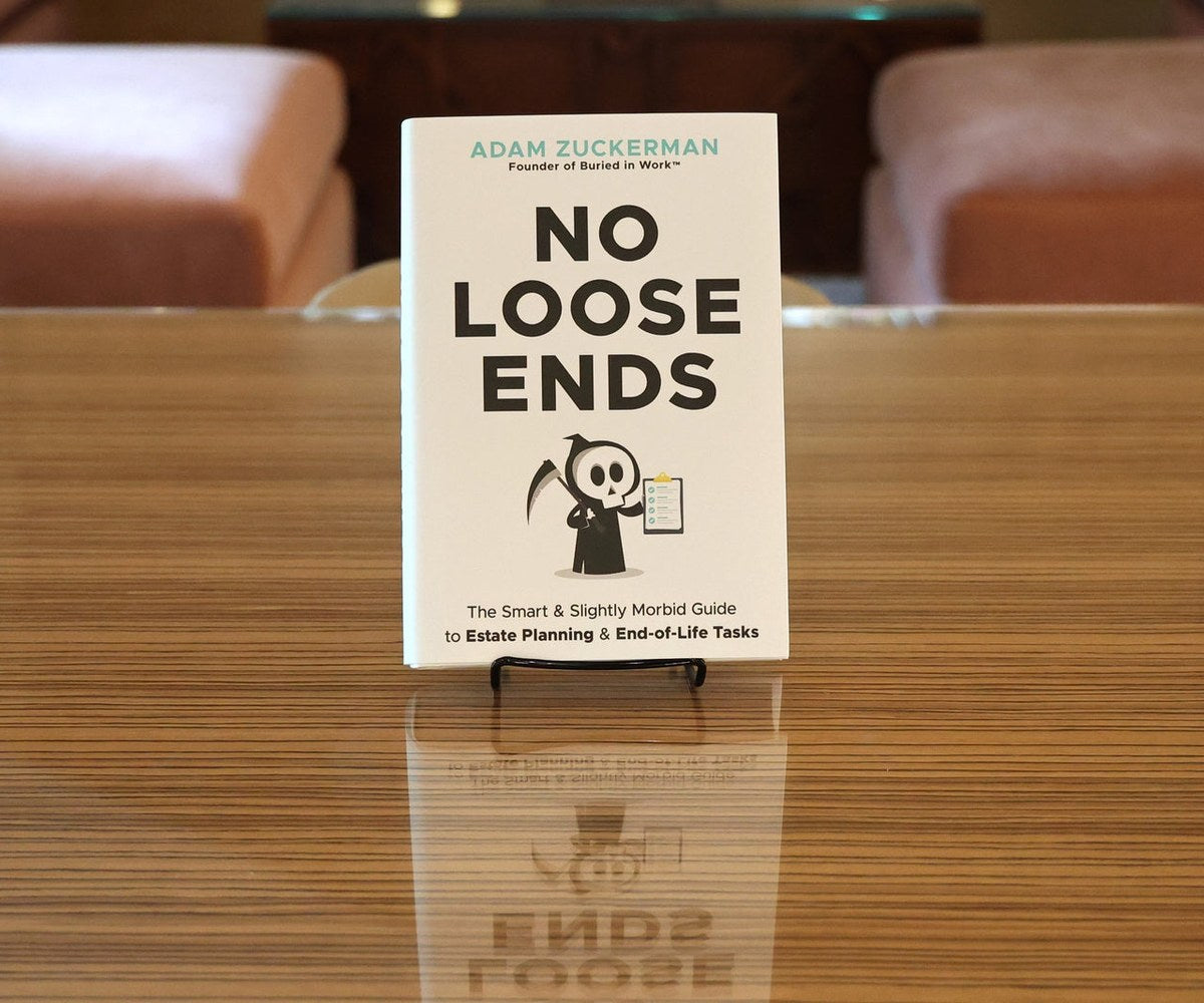No Loose Ends standing on a table