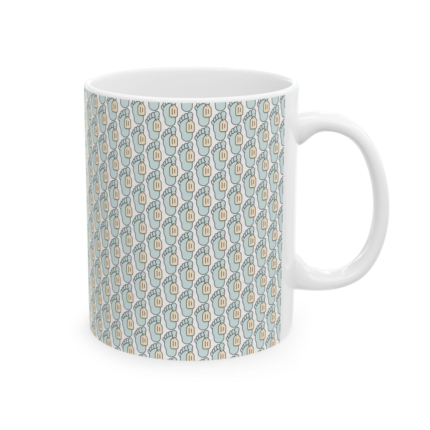 Toe Tag Image Foot Pattern Coffee Mug