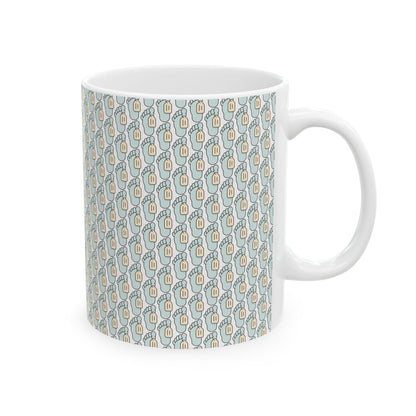 Toe Tag Image Foot Pattern Coffee Mug