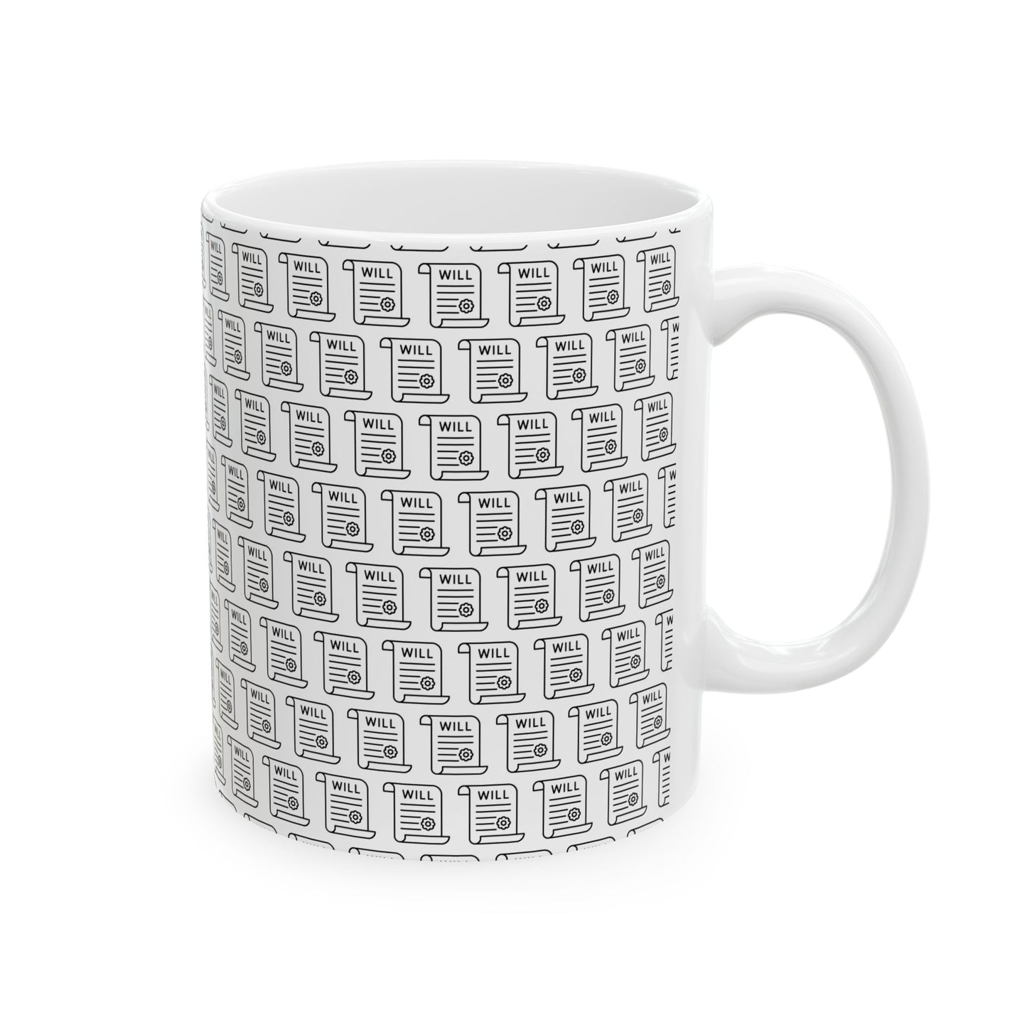 Repeating Will Logo Estate Planning Lawyer Mug