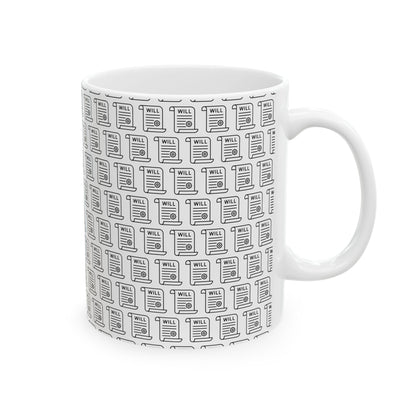 Repeating Will Logo Estate Planning Lawyer Mug