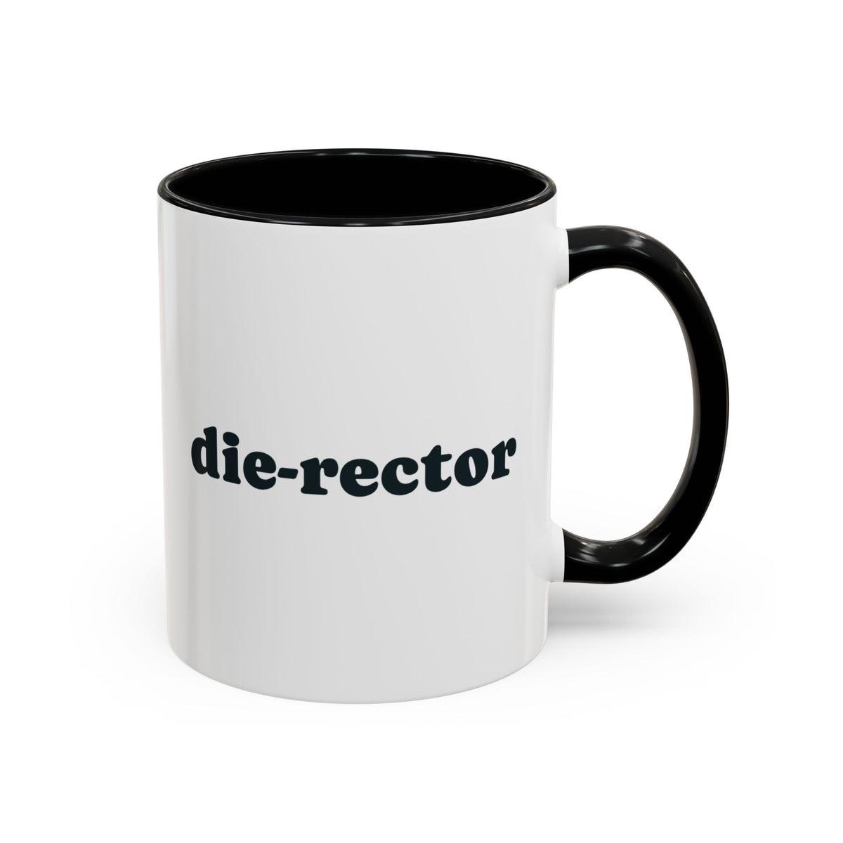 Die-rector Mug – Black handle and inside, 11 oz