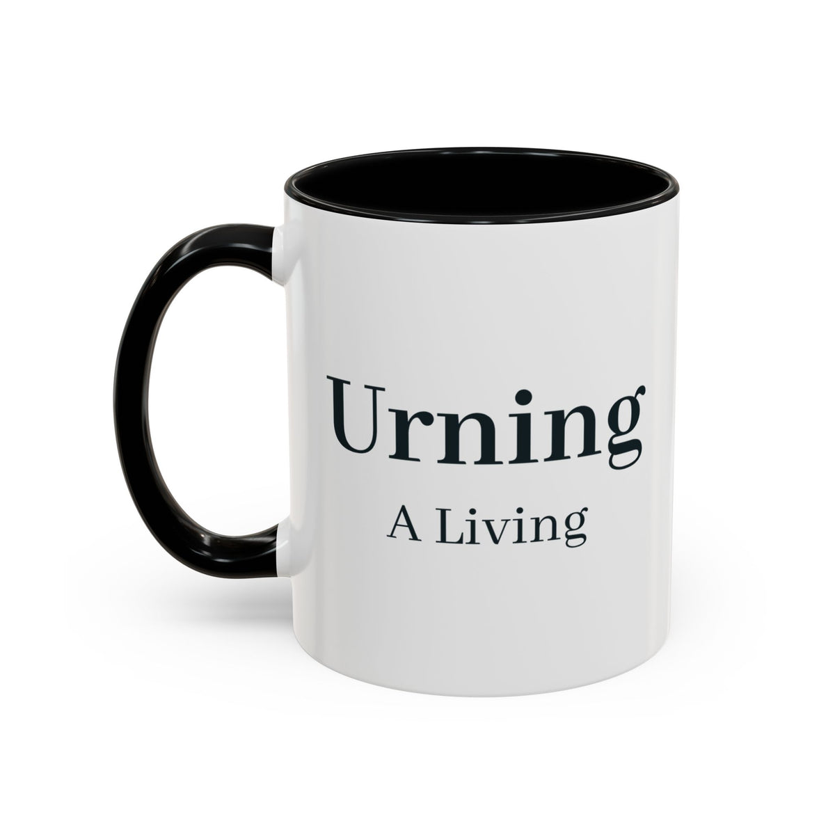 Urning a Living Mug – Black handle and inside, 11 oz, other side