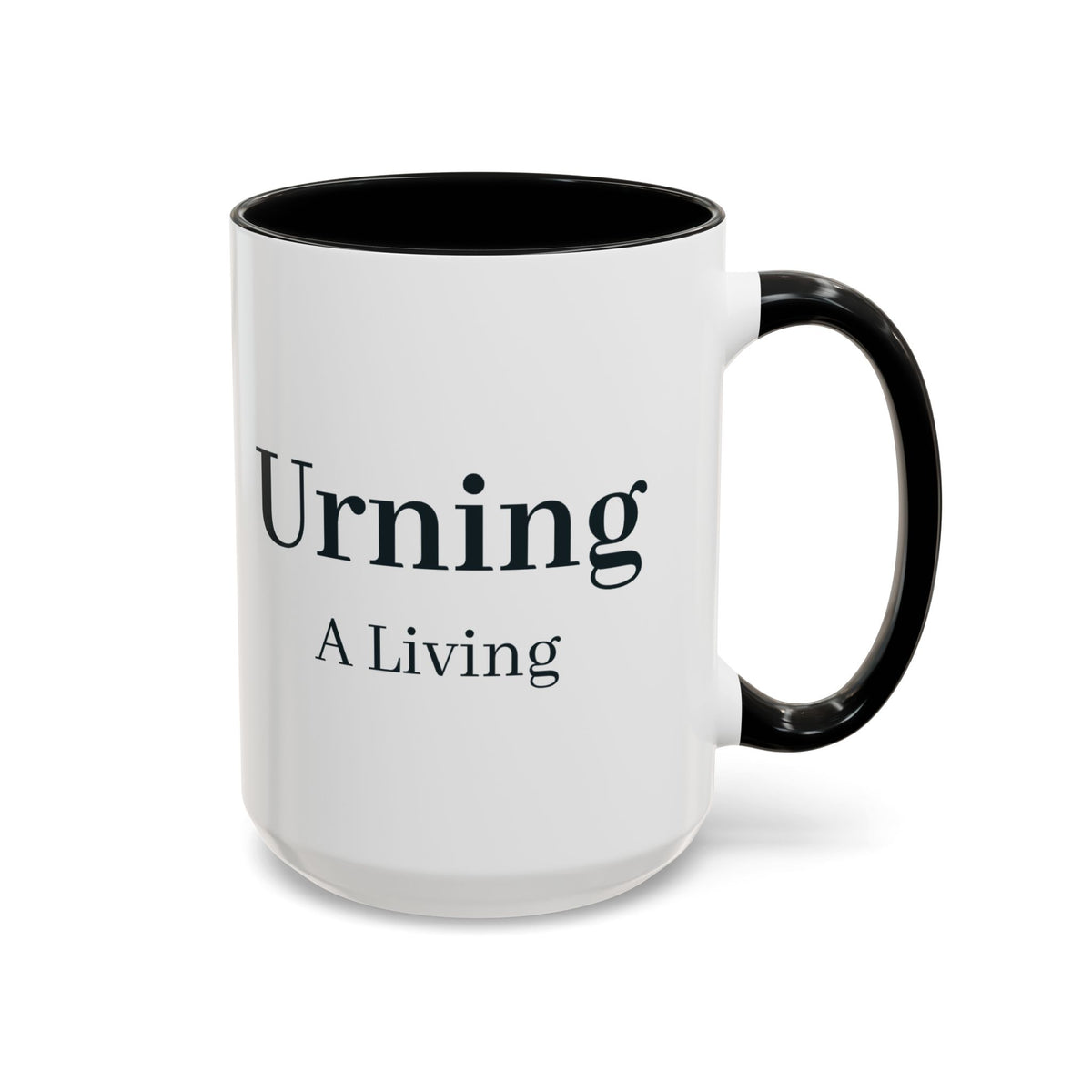Urning a Living Mug – Black handle and inside, 15 oz