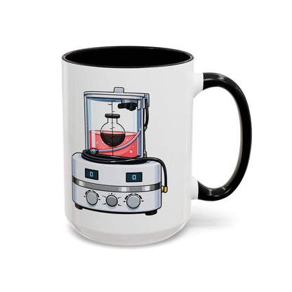 Modern Embalming Machine Mug – Black handle and inside, 15 oz