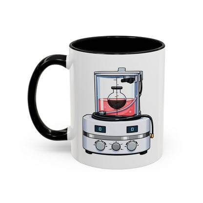 Modern Embalming Machine Mug – Black handle and inside, 11 oz, other side