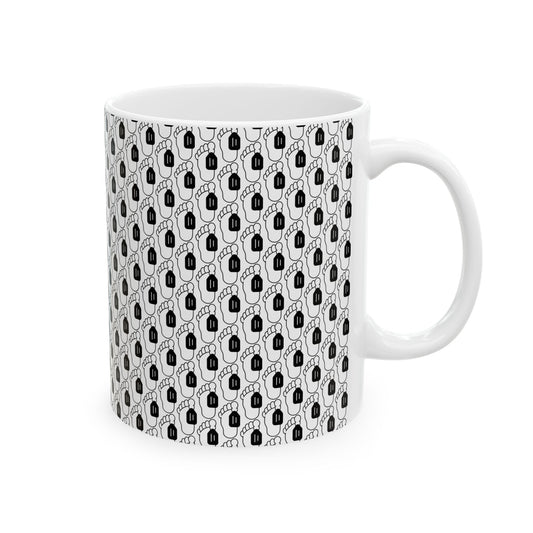 Toe Tag Image Foot Pattern Coffee Mug