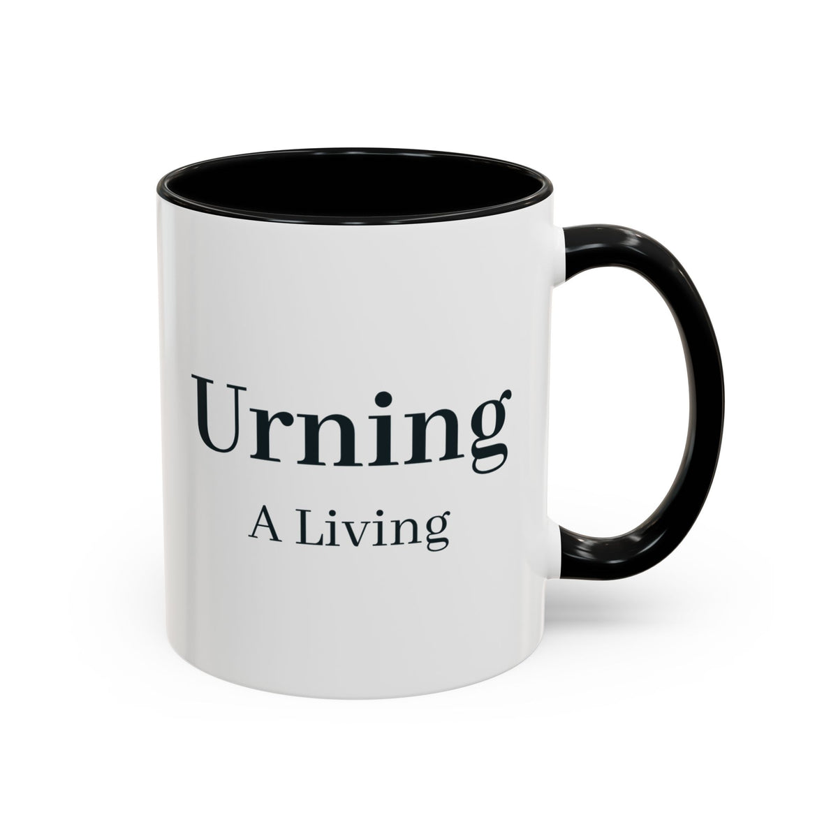 Urning a Living Mug – Black handle and inside, 11 oz