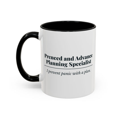 Preneed and Advance Planning Specialist Definition Mug – Black handle and inside, 11 oz, other side