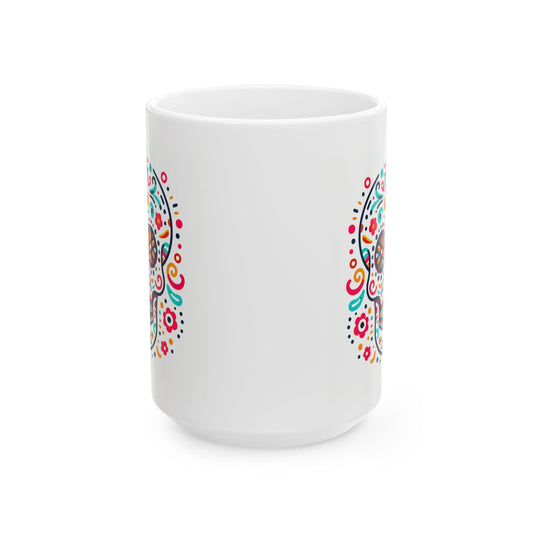 Day of the Dead Flower Mug