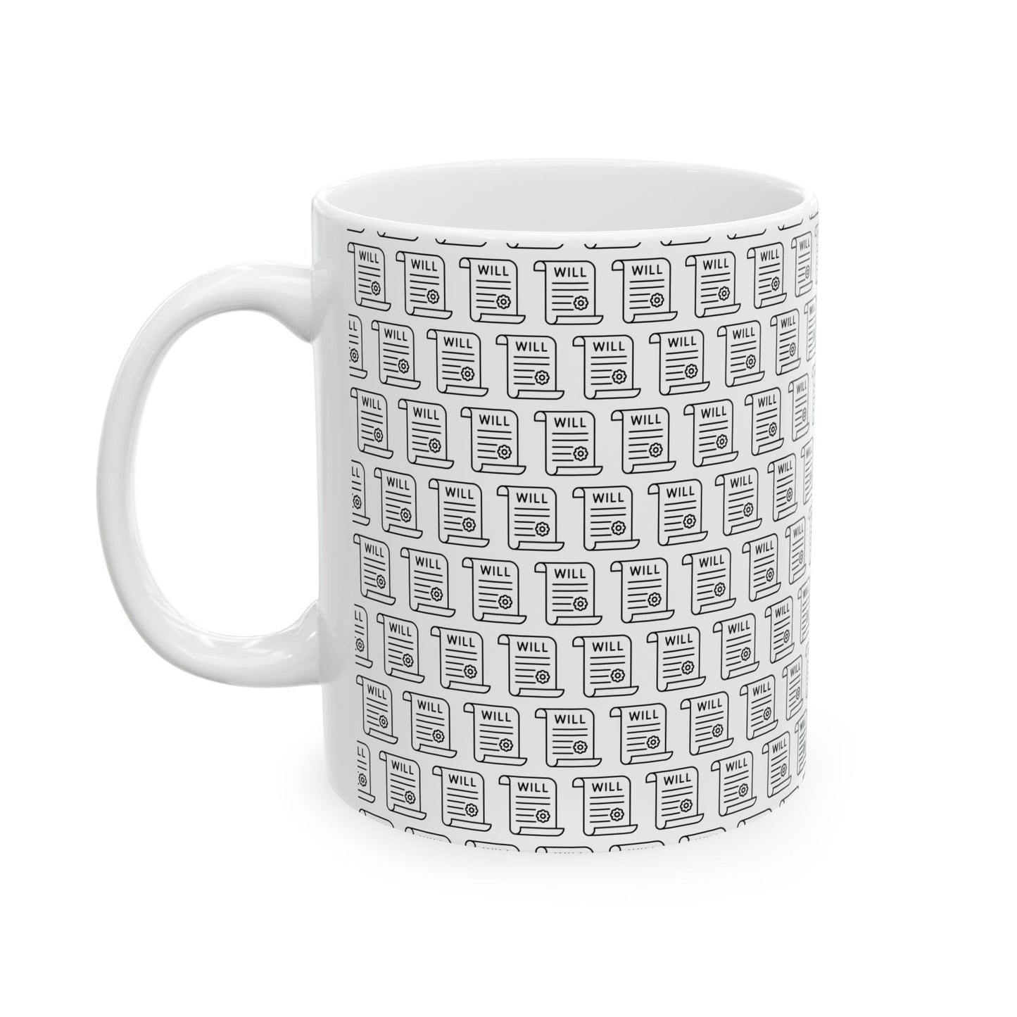 Repeating Will Logo Estate Planning Lawyer Mug