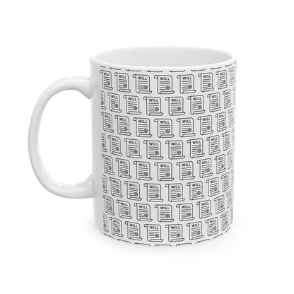 Repeating Will Logo Estate Planning Lawyer Mug