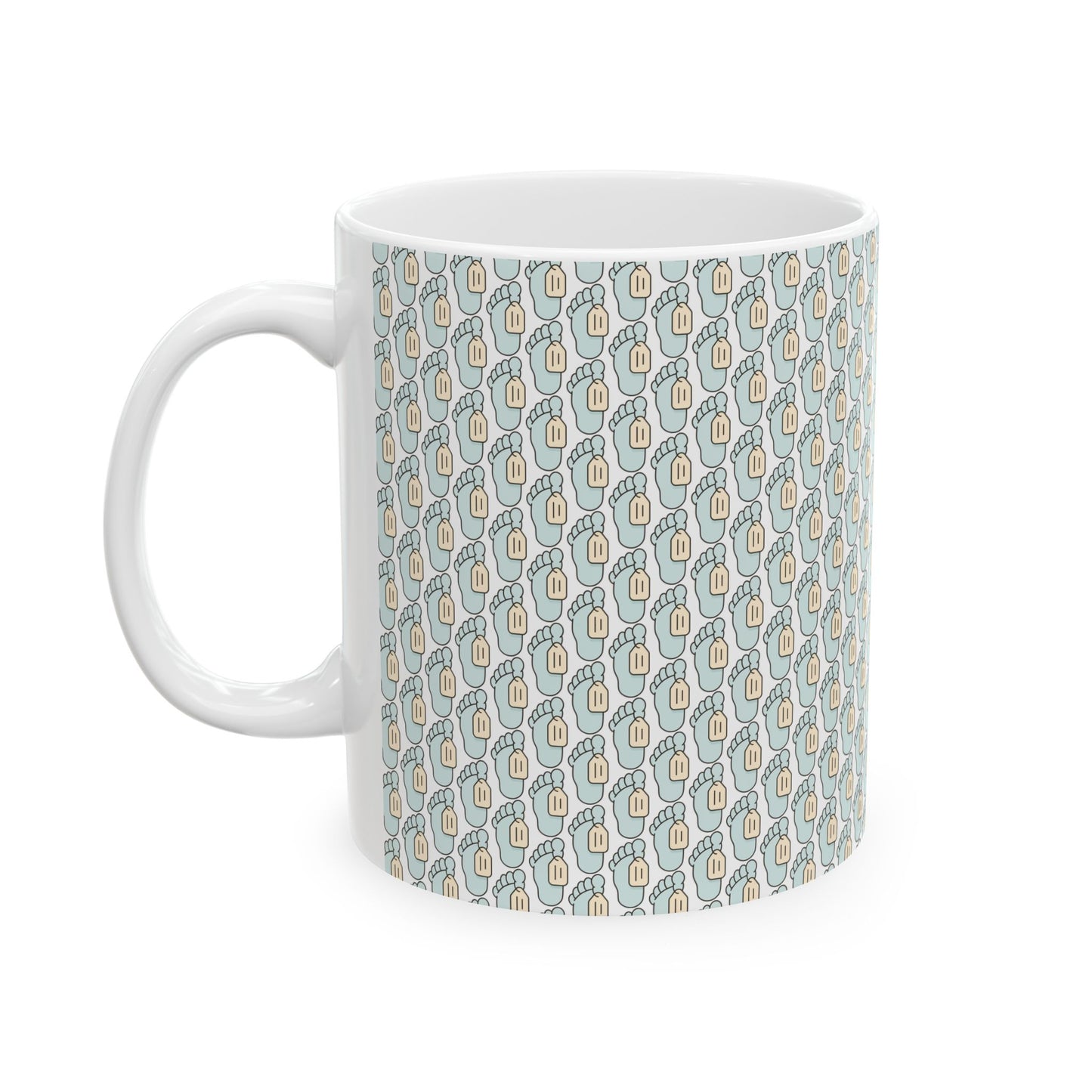 Toe Tag Image Foot Pattern Coffee Mug