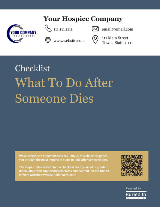 Branded Content: What To Do After Someone Dies Checklist