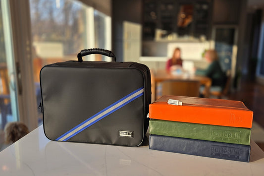 The CLEAR Kit is on a counter in front of two women in the background.