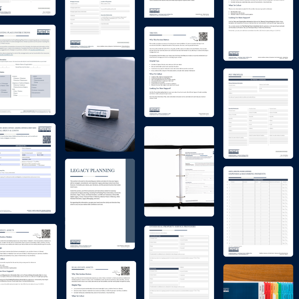 Fillable digital CLEAR Kit worksheets on a laptop