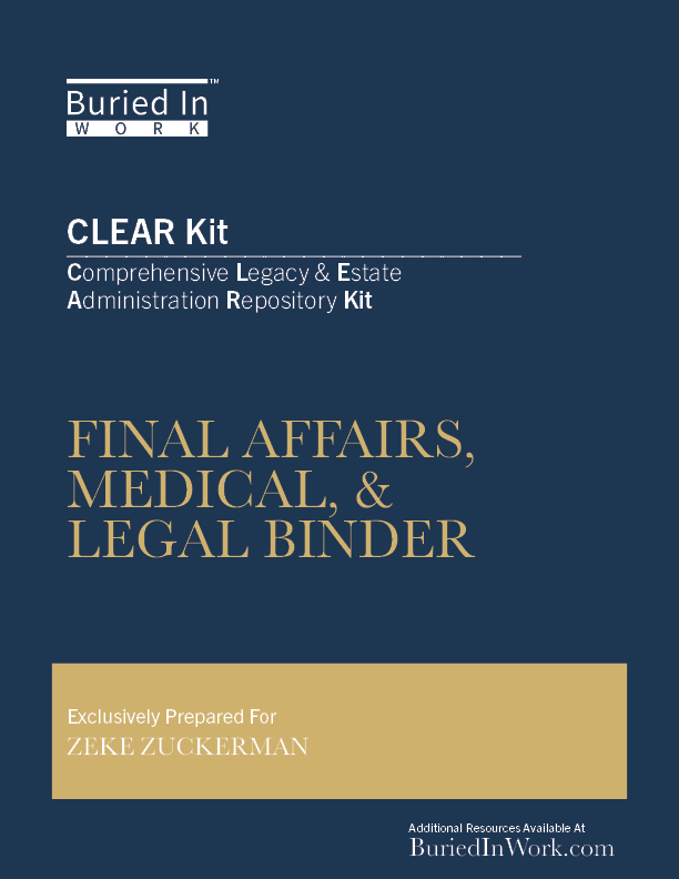 Final Affairs Medical & Legal Binder Cover