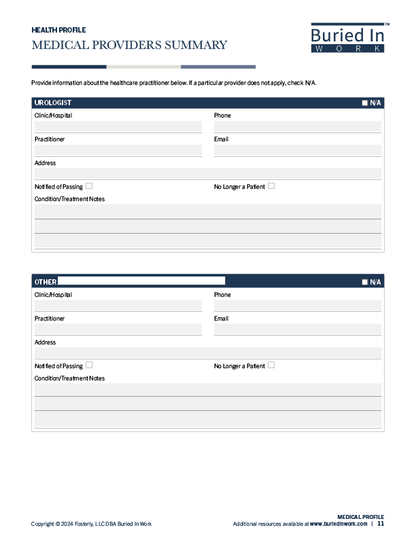 Medical Providers Summary