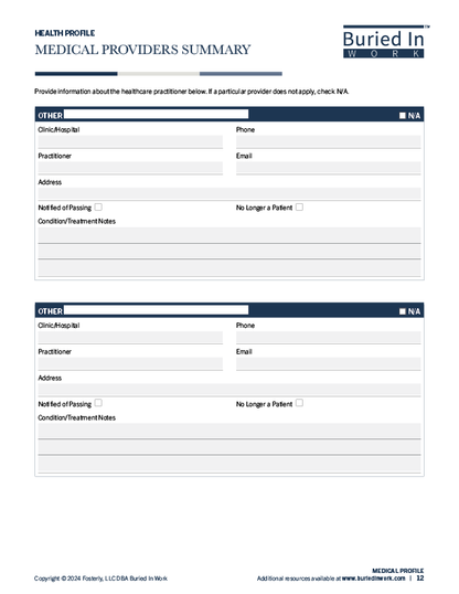 Medical Providers Summary