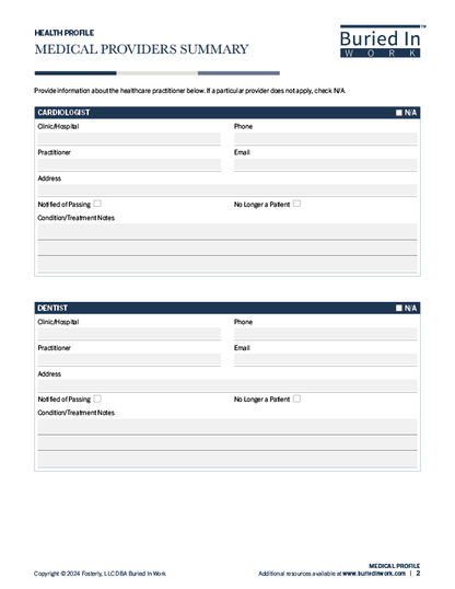 Medical Providers Summary