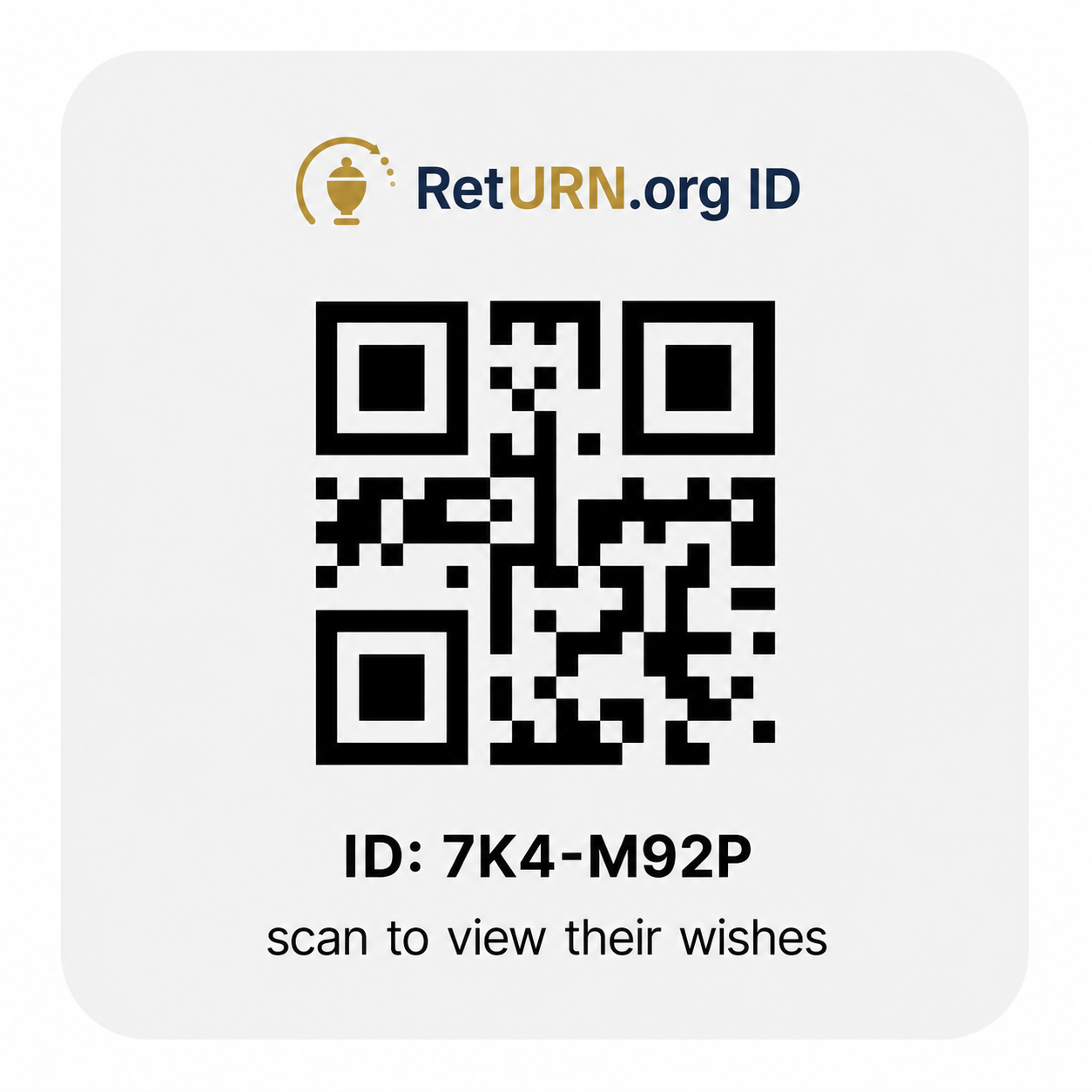RetURN.org ID - PREORDER: Ships January 2027