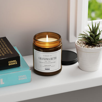 The candle on a windowsill