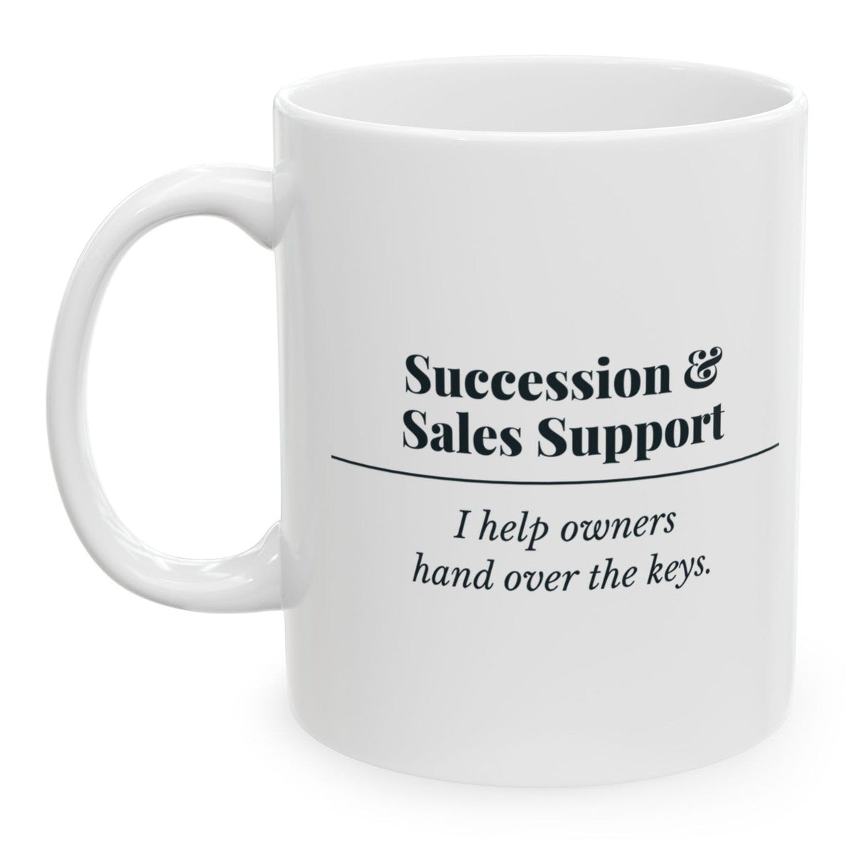 Succession & Sales Support Definition Mug, printed on both sides