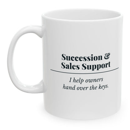 Succession & Sales Support Definition Mug, printed on both sides