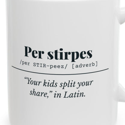 Close-up of the Per Stirpes Definition Mug design