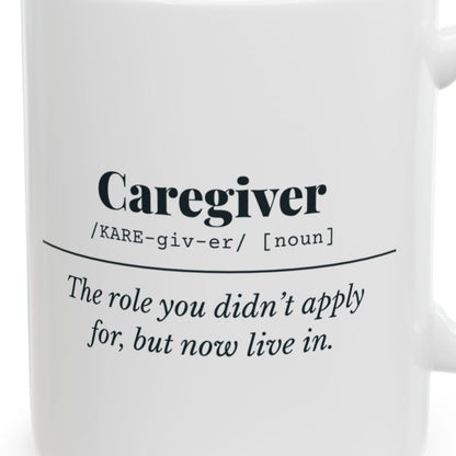 Close-up of the Caregiver Definition “Second Career” Mug design