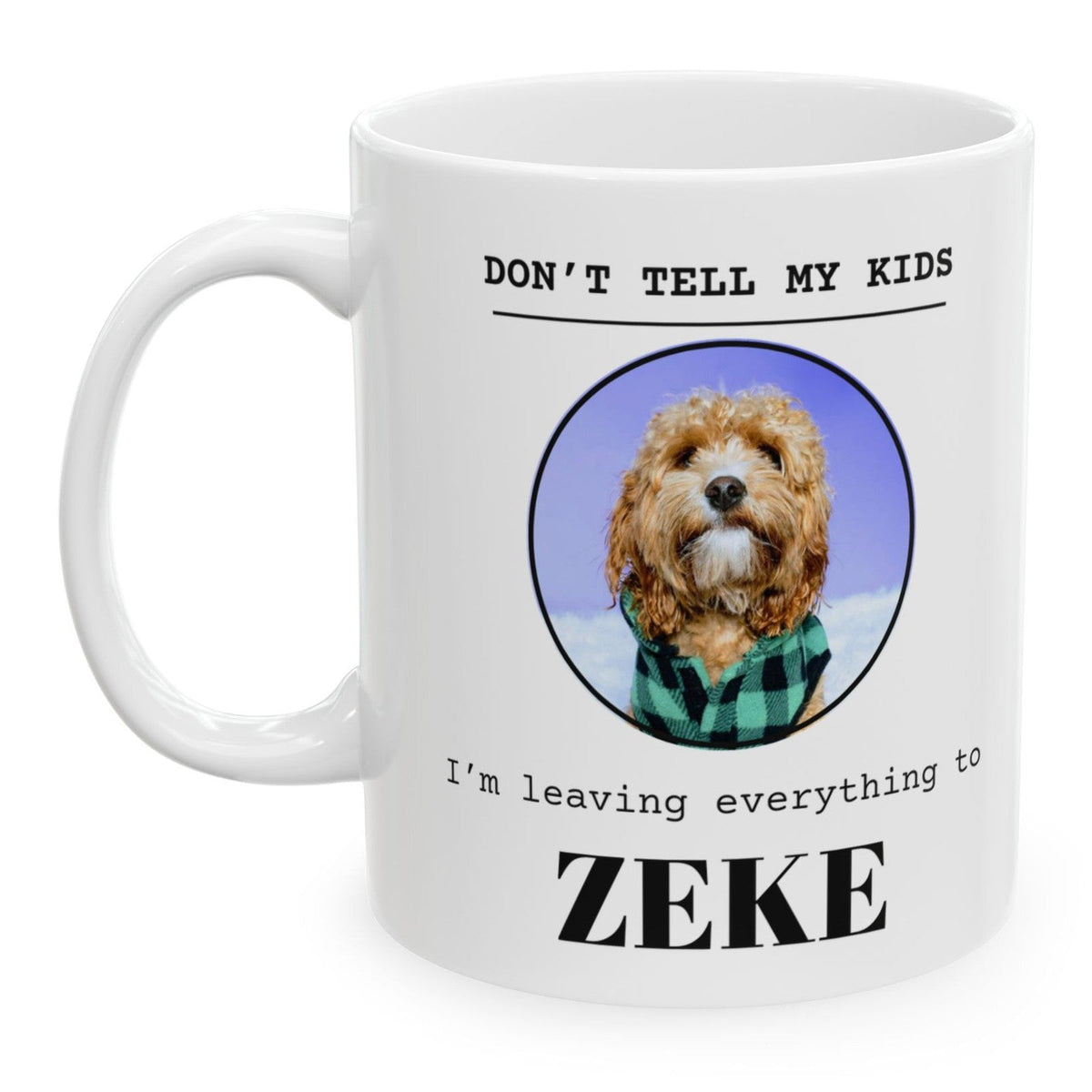 The design is printed on both sides of the mug