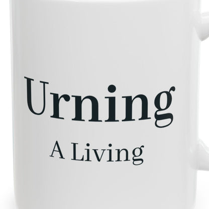 Close-up of the Urning a Living Mug design