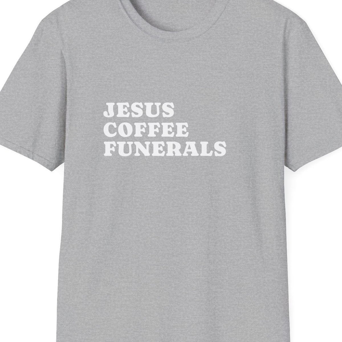 Close-up of the Jesus Coffee Funerals design
