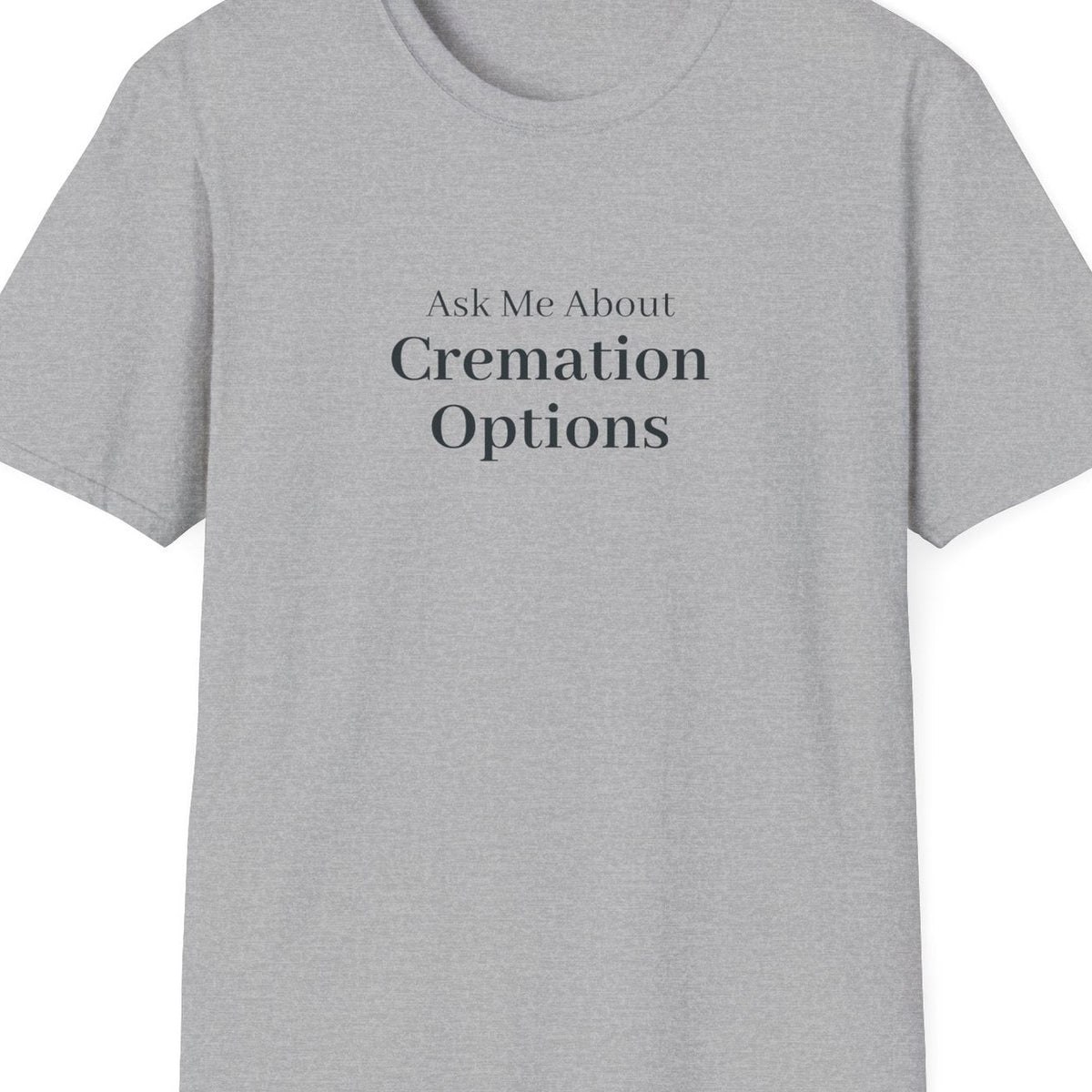 Close-up of the Ask Me About Cremation Options design