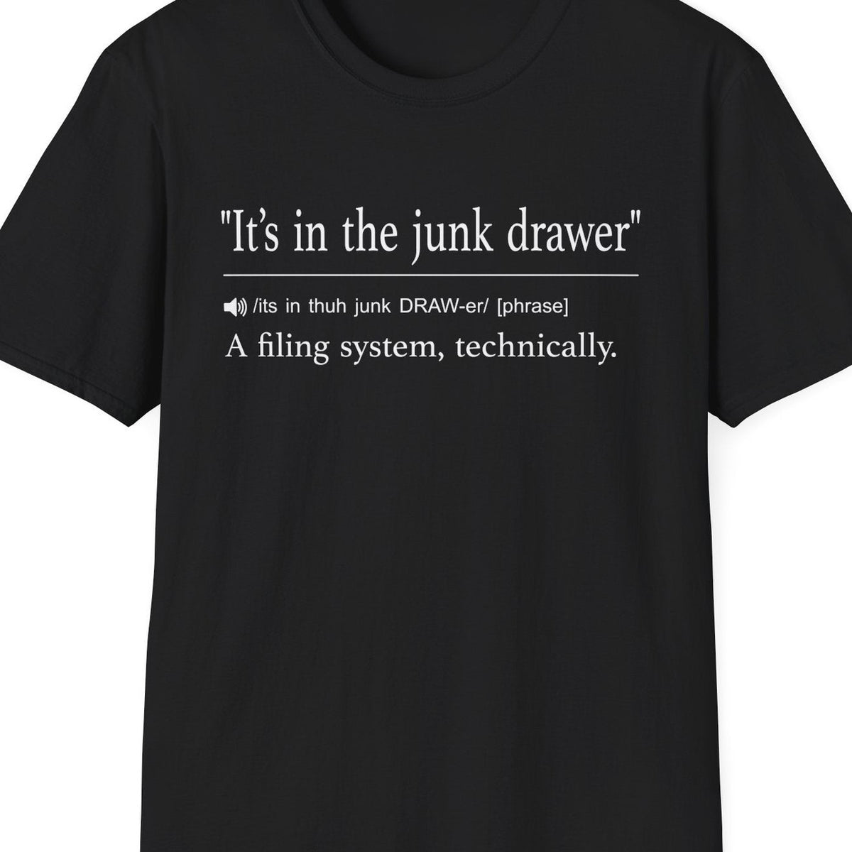 Close-up of the It’s in the Junk Drawer design