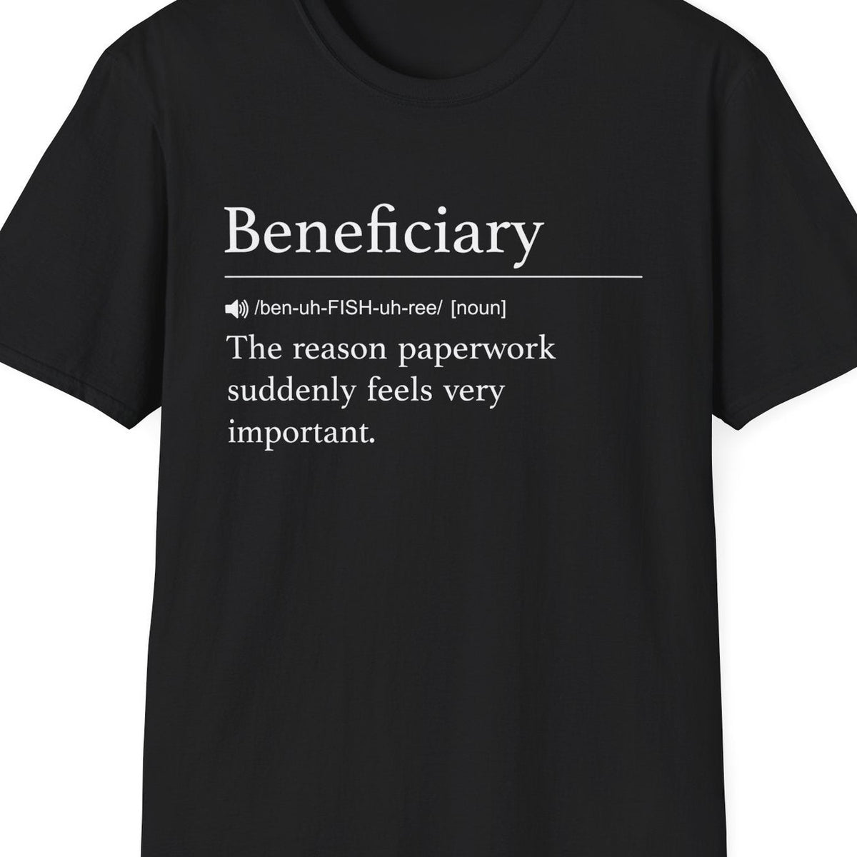 Close-up of the Beneficiary Definition design