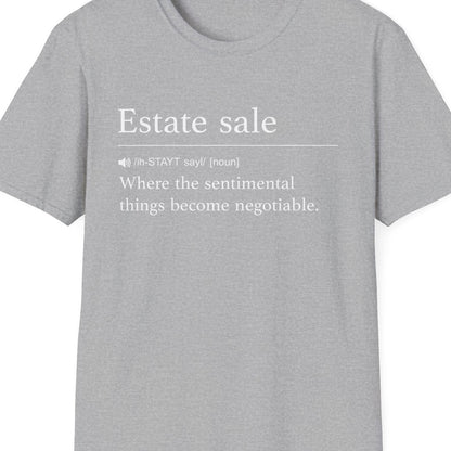 Close-up of the Estate Sale Negotiable design