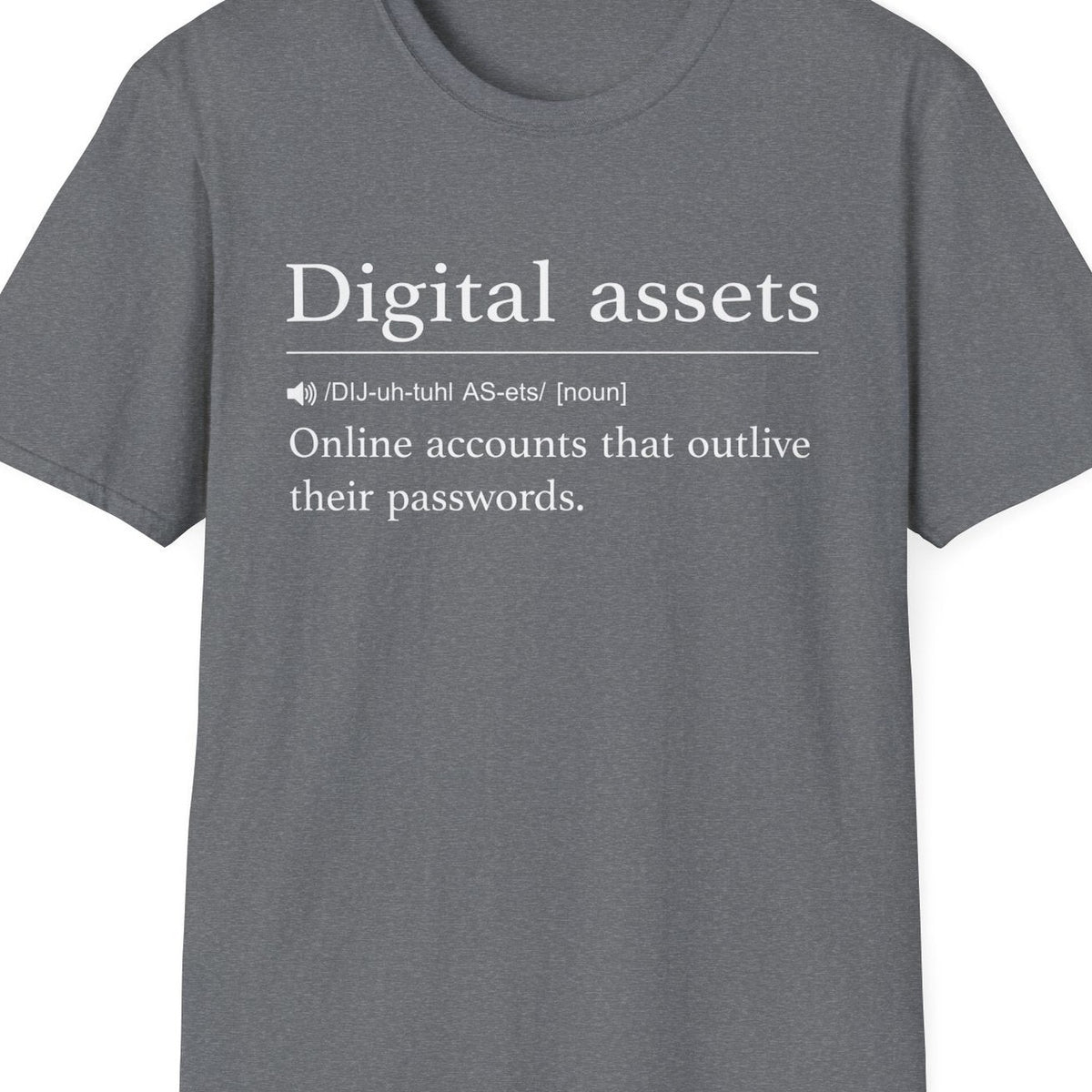 Close-up of the Digital Assets Definition design