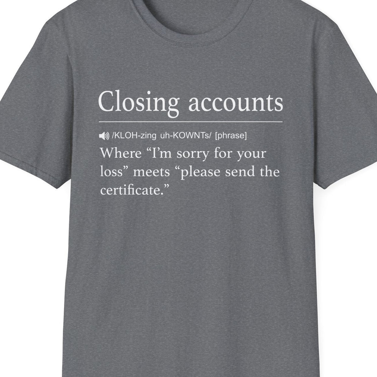 Close-up of the Closing Accounts design