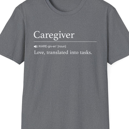 Close-up of the Caregiver Definition design