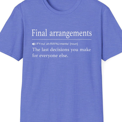 Close-up of the Final Arrangements Definition design