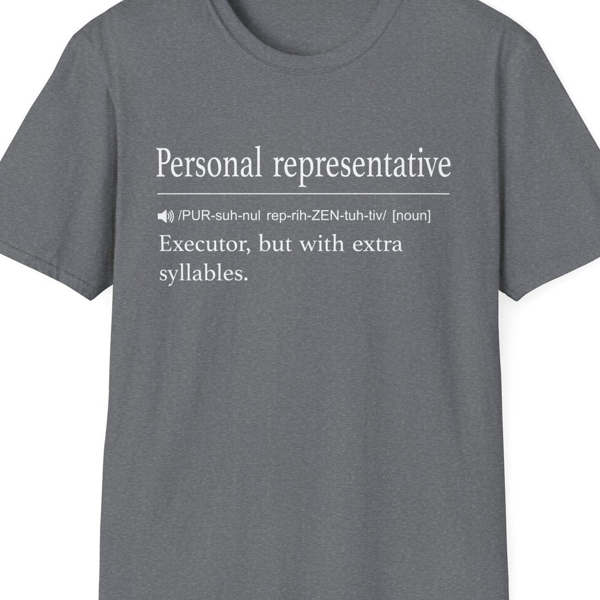 Close-up of the Personal Representative Definition design