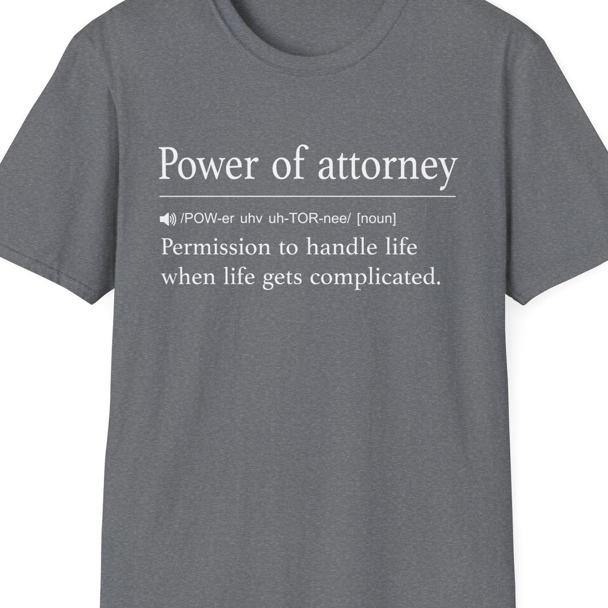 Close-up of the Power of Attorney Life Gets Complicated design
