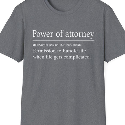 Close-up of the Power of Attorney Life Gets Complicated design