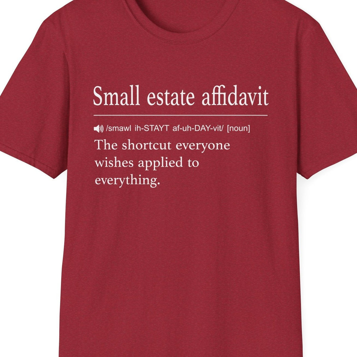 Close-up of the Small Estate Affidavit Definition design