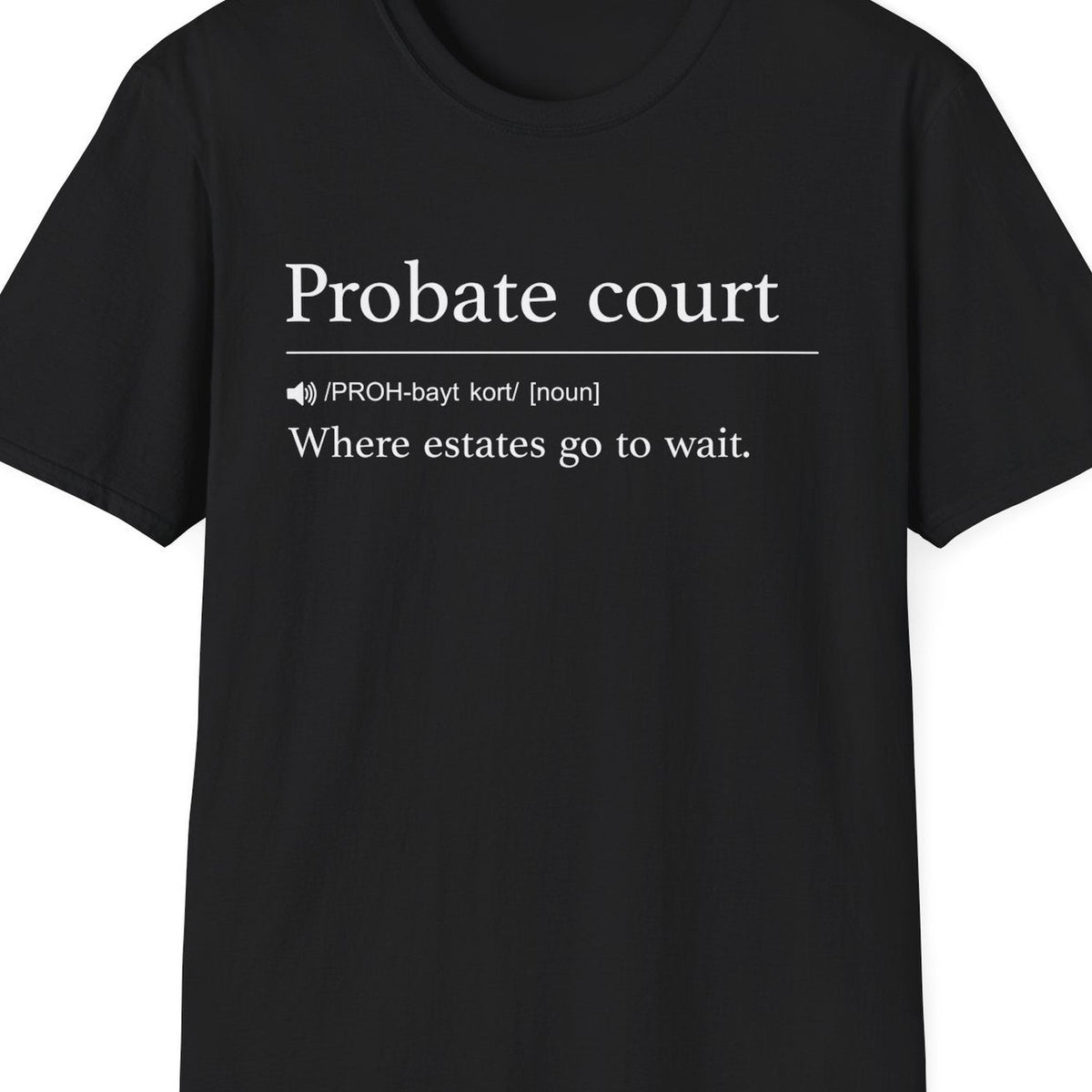 Close-up of the Probate Court Estates Wait design