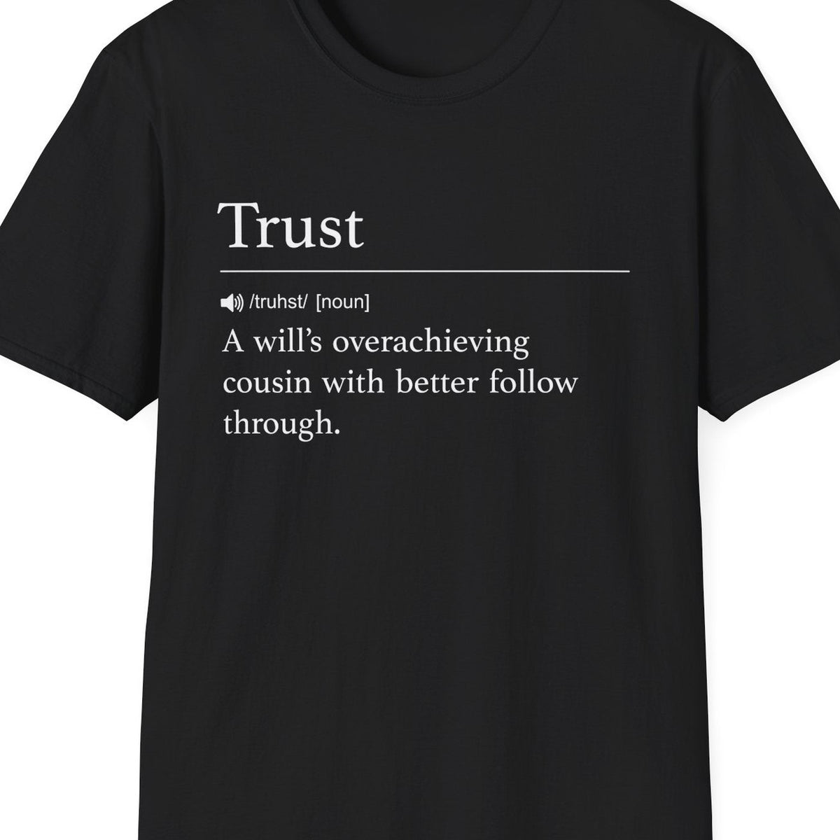 Close-up of the Trust Definition design