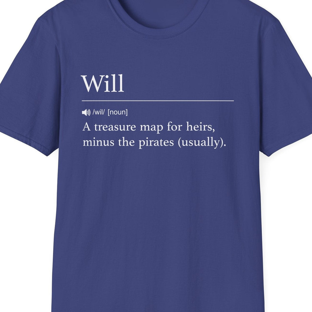 Close-up of the Will Definition Treasure Map design